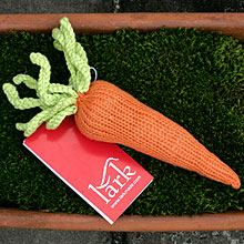 Carrot Hand-Knitted Veggie Rattle by Lark Carrot Hand-Knitted Veggie Rattle by Lark