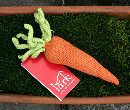 Carrot Knitted Veggie Rattle by Lark Carrot Knitted Veggie Rattle by Lark