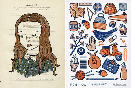 Stuff No. 1 and Miss Ruby limited edition prints by Magic Jelly Stuff No. 1 and Miss Ruby limited edition prints by Magic Jelly