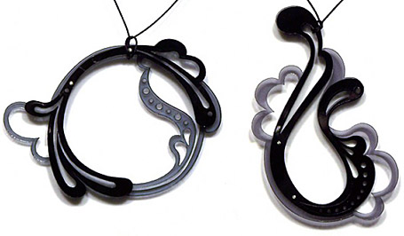Lola and Bailey Dali Pendant and Broadhurst pendant.