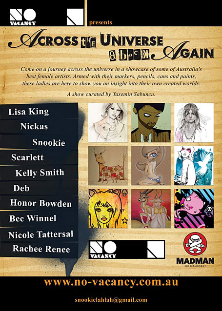 Across the Universe and Back Again exhibition flyer Across the Universe and Back Again exhibition flyer