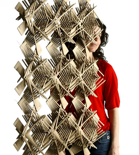 Christina Waterson, Plexa Module, 2007, stainless steel. On display at the Bombay Sapphire Design Discovery Award Exhibition 2008, Object Gallery. Christina Waterson, Plexa Module, 2007, stainless steel. On display at the Bombay Sapphire Design Discovery Award Exhibition 2008, Object Gallery.