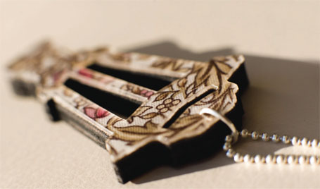 Fabric, resin & wood Lantern Pendant by Shonah Jewellery Design Fabric, resin & wood Lantern Pendant by Shonah Jewellery Design