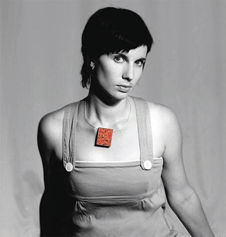 Fabric & wood Rectangle Pendant by Shonah Jewellery Design Fabric & wood Rectangle Pendant by Shonah Jewellery Design