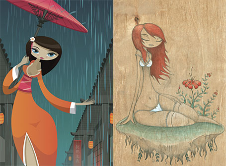 Travel To Mirai art print and Contemplation (acrylic & graphite on birchwood) by Luke Feldman (aka SKAFFS) Travel To Mirai art print and Contemplation (acrylic & graphite on birchwood) by Luke Feldman (aka SKAFFS)
