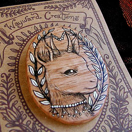 Little Fawn Handpainted Brooch by Nadia Turner (Wayward Harper) Little Fawn Handpainted Brooch by Nadia Turner (Wayward Harper)