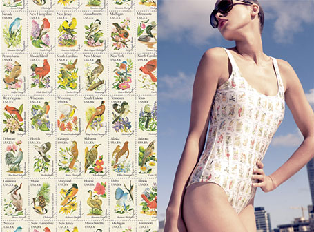 Delaware print handmade womens swimsuit by We Are Handsome Delaware print handmade womens swimsuit by We Are Handsome