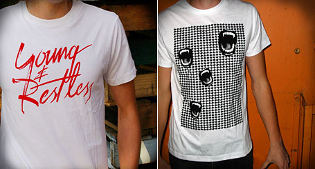 Young & Restless and Vampire Hounds limited edition tees by Young Lovers Young & Restless and Vampire Hounds limited edition tees by Young Lovers