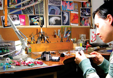 Working in the Gaffa Gallery studio spaces Working in the Gaffa Gallery studio spaces