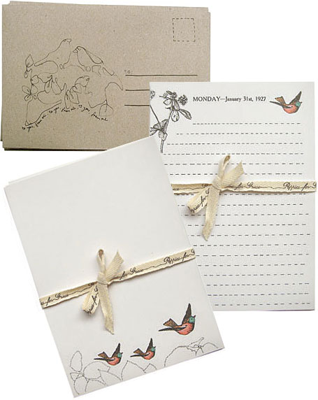 Three Little Birds Stationery Set by Poppies for Grace Three Little Birds Stationery Set by Poppies for Grace