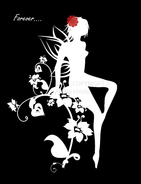 Black and White Girl from the Forever Series by Alisha Hinds Black and White Girl from the Forever Series by Alisha Hinds