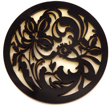 Bergen acrylic brooch by Melbourne designer Natalie Cirillo of A Skulk of Foxes Bergen acrylic brooch by Melbourne designer Natalie Cirillo of A Skulk of Foxes