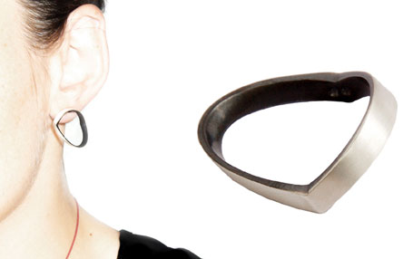 Ratio earring and ring by Sydney jewellery designer Bilingual Ratio earring and ring by Sydney jewellery designer Bilingual