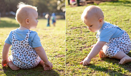 Liam wearing Buttermilk overalls in Skyways print Liam wearing Buttermilk overalls in Skyways print