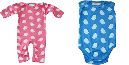 Buttermilk rompers in Cherry Pink and Marine Blue Buttermilk rompers in Cherry Pink and Marine Blue
