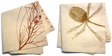 Casuarina and Banksia linen napkins by Out To Lunch Casuarina and Banksia linen napkins by Out To Lunch