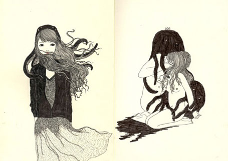 Animal Hoodie (octopus) and Familia Octopie artwork prints by Eveline Tarunadjaja Animal Hoodie (octopus) and Familia Octopie artwork prints by Eveline Tarunadjaja