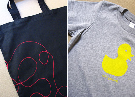 Ducky children's t-shirt and Scribble Tote Bag by Wildgarden Ducky children's t-shirt and Scribble Tote Bag by Wildgarden