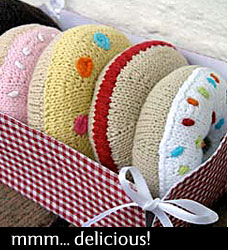Six Knitted Doughnuts by Lark from indie art & design Six Knitted Doughnuts by Lark from indie art & design