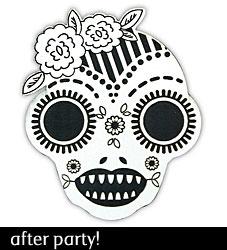 White/Black Skull Girl Brooch from Made by White White/Black Skull Girl Brooch from Made by White