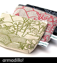 Armadillo at Sea - Hemp and Organic Cotton Purse from mingus designs Armadillo at Sea - Hemp and Organic Cotton Purse from mingus designs