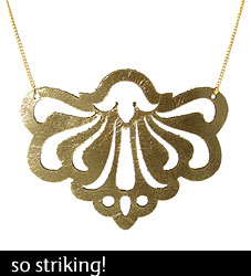 Peony pendant necklace [gold] by Zoemou from modamuse