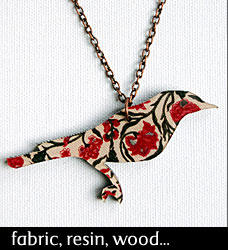 Indigo Bunting Bird Pendant from Shonah Jewellery Design Indigo Bunting Bird Pendant from Shonah Jewellery Design