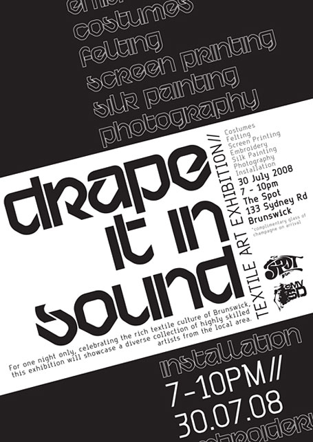 Drape It In Sound exhibition flyer Drape It In Sound exhibition flyer