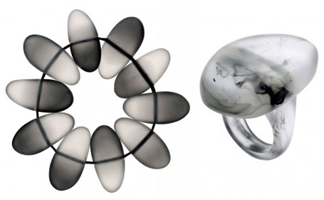 Resin bracelet and ring by Elk Resin bracelet and ring by Elk
