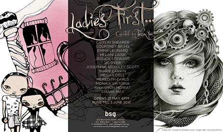 Flyer for Ladies First exhibition at Brunswick Street Galleries Flyer for Ladies First exhibition at Brunswick Street Galleries