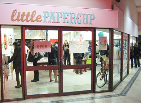 Shop front of Little Papercup, Newcastle. Shop front of Little Papercup, Newcastle.