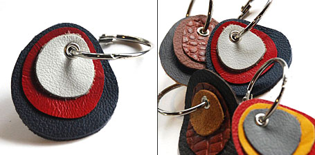 Mushi Leather Keyrings by Mainichi Designs Mushi Leather Keyrings by Mainichi Designs