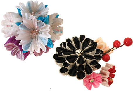 Crystal Drop Kanzashi and Red Berries Kanzashi - Cute hair accessories by Peachypan Crystal Drop Kanzashi and Red Berries Kanzashi - Cute hair accessories by Peachypan