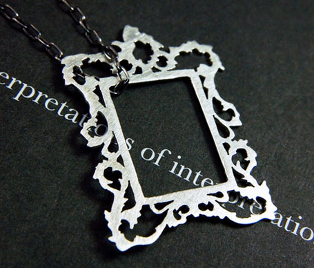 Victorian inspired silver picture frame pendant by Simone Walsh Victorian inspired silver picture frame pendant by Simone Walsh