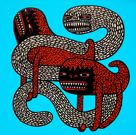 Beastman - artworks at The Finders Keepers Markets, Winter 2009, the CarriageWorks, Sydney. Beastman - artworks at The Finders Keepers Markets, Winter 2009, the CarriageWorks, Sydney.