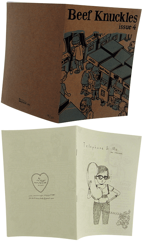 Beef Knuckles zine cover and Telephone zine cover Beef Knuckles zine cover and Telephone zine cover
