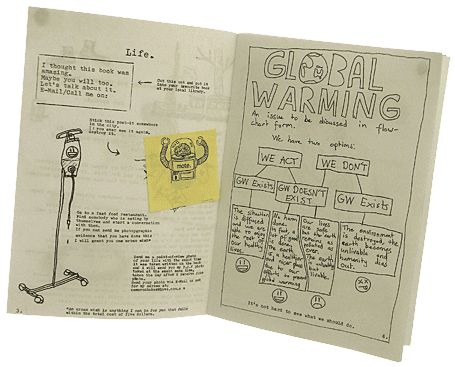 Pages from MOTE zine Pages from MOTE zine