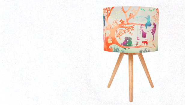 Treehouse Childrens Lamp in Colour Treehouse Childrens Lamp in Colour