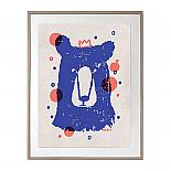 Boris the Bear Cotton|Linen Limited Edition Art Tea Towel - designed in Australia by Laikonik