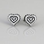 Heart Studs - White & Black by a skulk of foxes