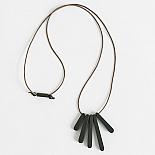 Bloom Necklace - Black Resin - handmade in Melbourne by mooku