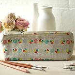 Linen Pencil Case Pie Print by Love Hate