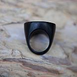 Resin Round Ring - Black - designed in Australia by mooku
