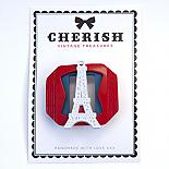 Red, White & Blue Eiffel Tower Brooch by Cherish Vintage Treasures