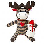Christmas Moose with Snowman Small designed in Australia by Micky & Stevie