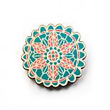 Doily Wooden Brooch - Macaroon by Polli