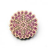 Doily Wooden Brooch - Plum by Polli
