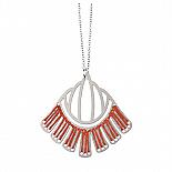 Woven Empire Pendant Coral by Polli