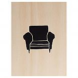 Armchair Print on Ply Black by me and amber