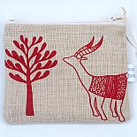 Antelopes Large Leather Purse - Red